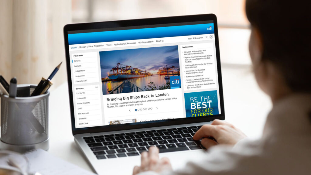 Citi Global Intranet Website Redesign Craig Vitello Creative